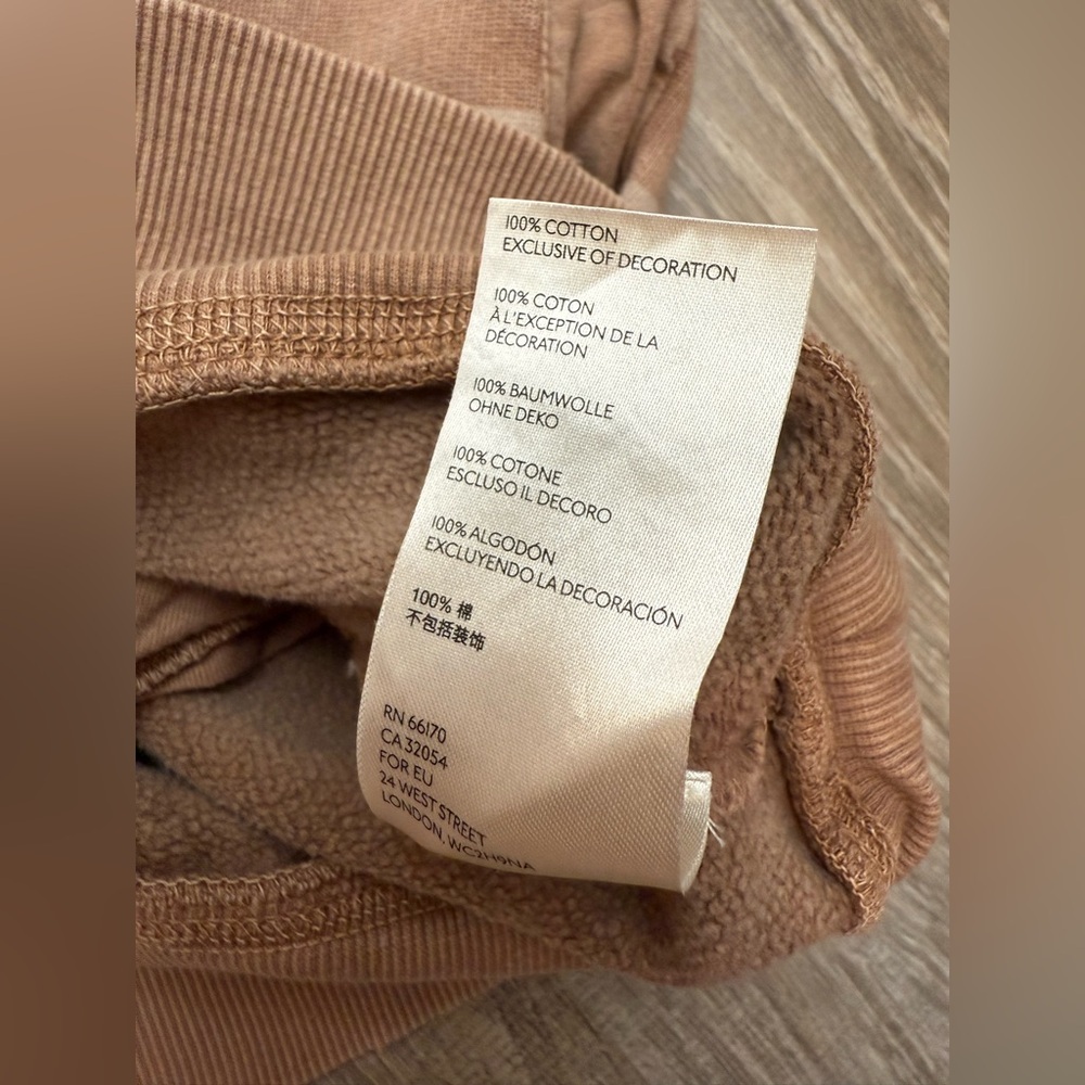 We The Free Nevermind Pullover Tunic Sweatshirt Two-Tone Tan/Brown Small - Picture 7 of 10